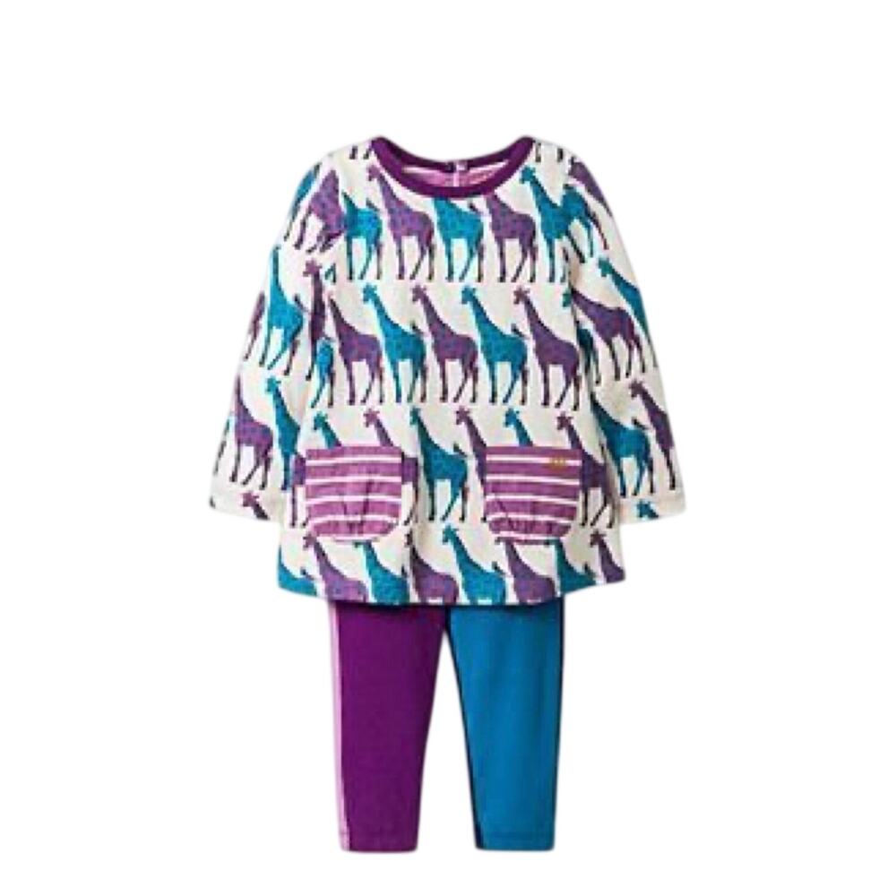 Happy by Pink Chicken Baby Girls' Giraffe Print Dress Set